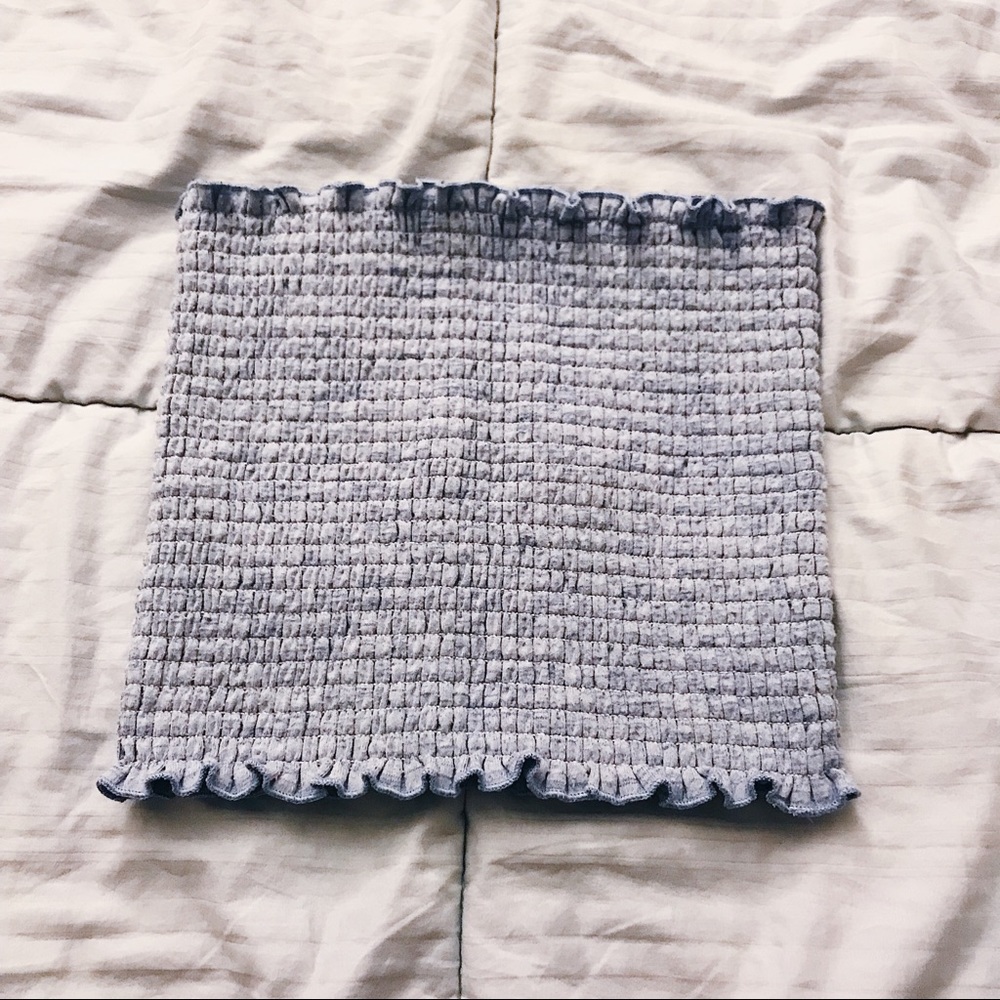SOLD - Brandy Melville Elastic Blue Tube Top - Picture 2 of 3